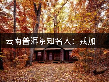 云南普洱茶知名人：戎加升