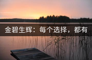 金碧生輝：每個(gè)選擇，都有選擇的理由