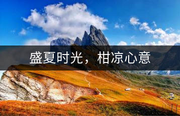 盛夏時光，柑涼心意