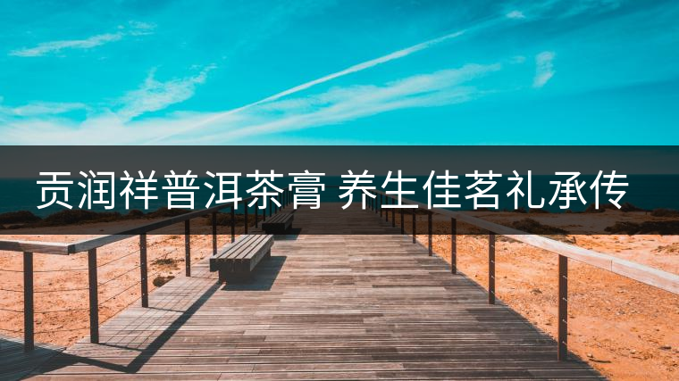 貢潤(rùn)祥普洱茶膏 養(yǎng)生佳茗禮承傳家智慧