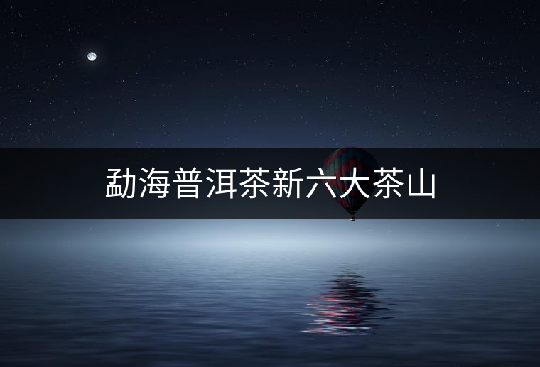 勐海普洱茶新六大茶山