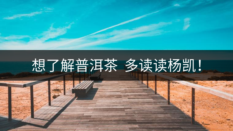 想了解普洱茶  多讀讀楊凱！