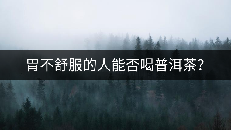 胃不舒服的人能否喝普洱茶？