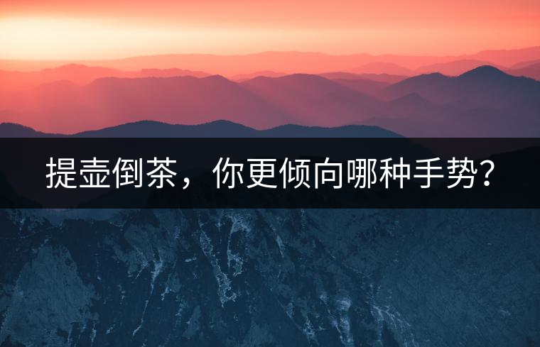 提壺倒茶，你更傾向哪種手勢？