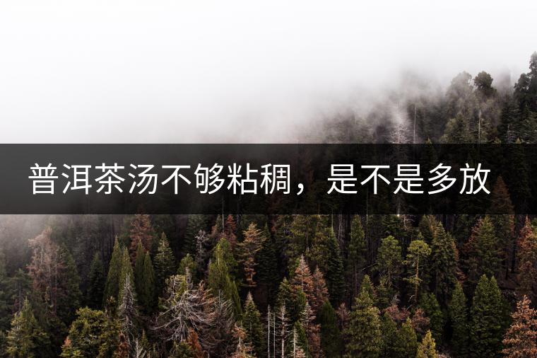普洱茶湯不夠粘稠，是不是多放些茶葉就好了嗎？