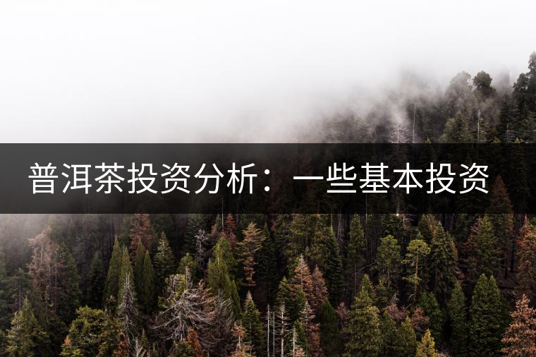普洱茶投資分析:一些基本投資原則 普洱茶投資分析:一些基本投資原則