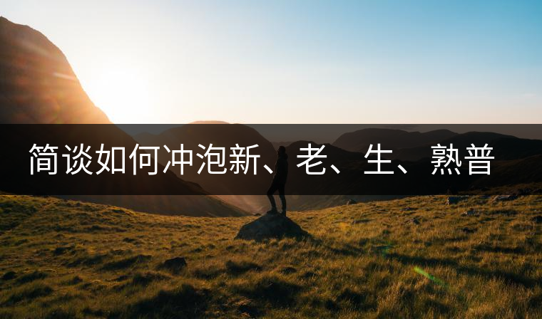 簡談如何沖泡新、老、生、熟普洱茶？