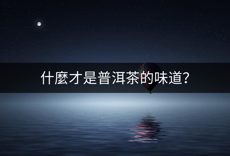 什麼才是普洱茶的味道？