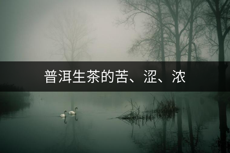 普洱生茶的苦、澀、濃