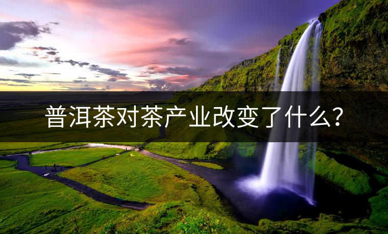 普洱茶對(duì)茶產(chǎn)業(yè)改變了什么？