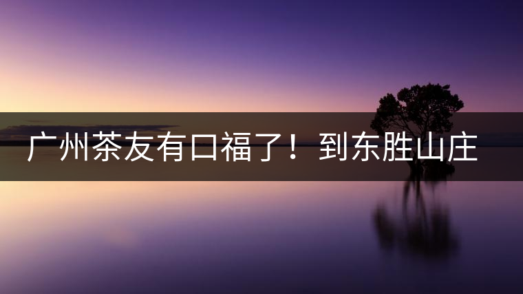 廣州茶友有口福了！到東勝山莊吃“普洱雞”去——