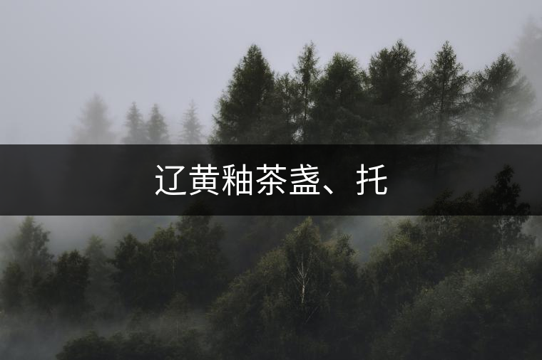 遼黃釉茶盞、托