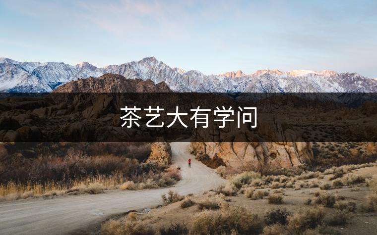 茶藝大有學(xué)問