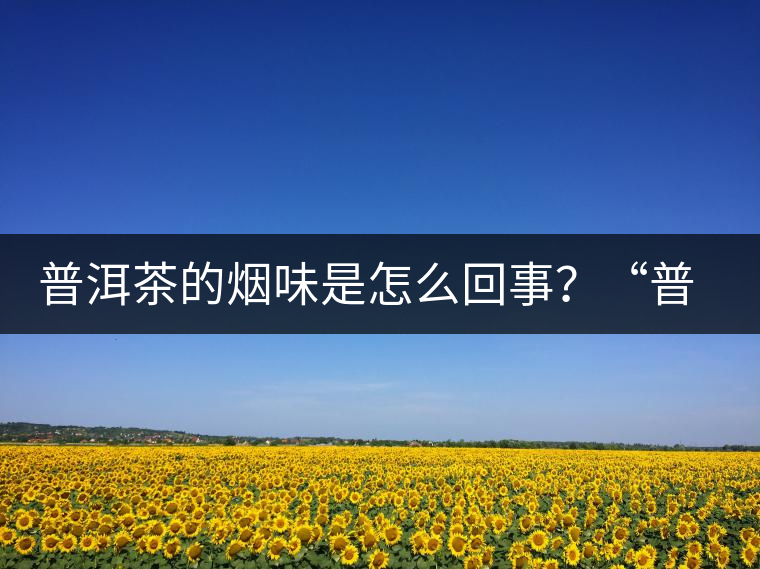 普洱茶的煙味是怎么回事？“普洱教父”白水清最新解析！