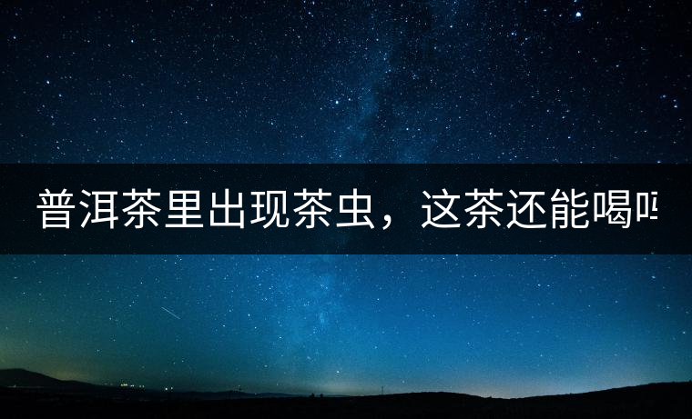 普洱茶里出現(xiàn)茶蟲，這茶還能喝嗎？
