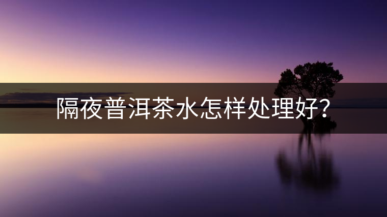 隔夜普洱茶水怎樣處理好？