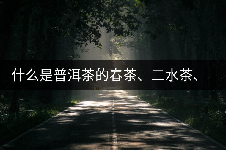 什么是普洱茶的春茶、二水茶、三水茶、四水茶