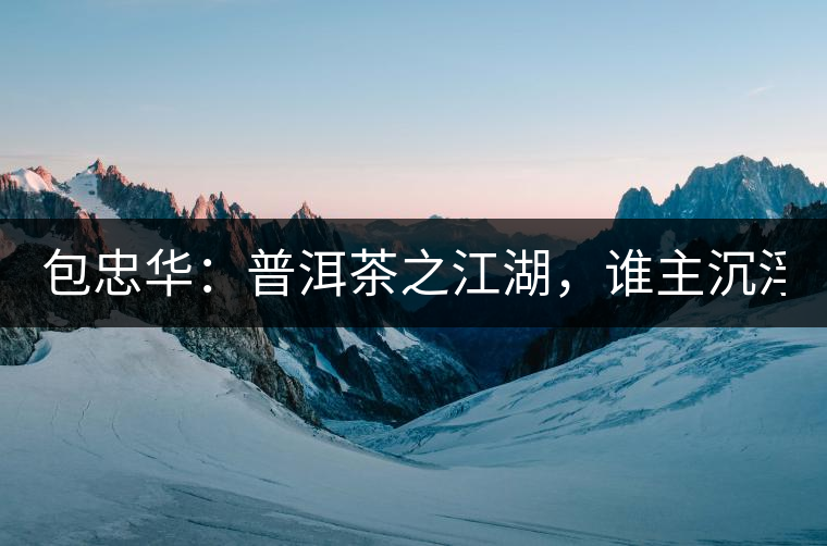 包忠華：普洱茶之江湖，誰主沉??？