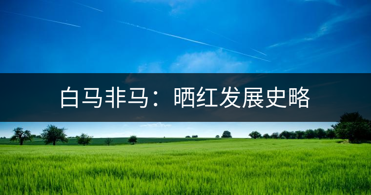 白馬非馬:曬紅發(fā)展史略 白馬非馬:曬紅發(fā)展史略