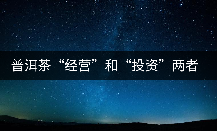普洱茶“經營”和“投資”兩者兼顧的茶商朱寧