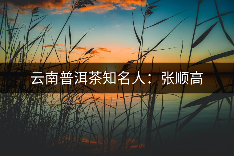 云南普洱茶知名人：張順高