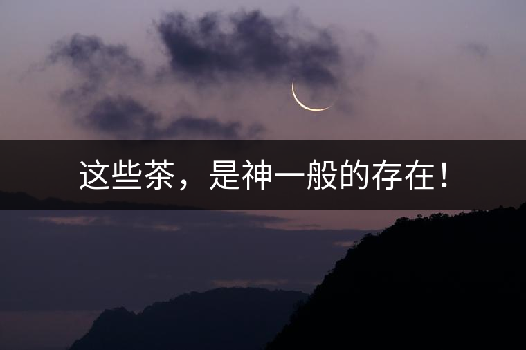 這些茶，是神一般的存在！