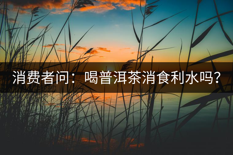 消費者問：喝普洱茶消食利水嗎？