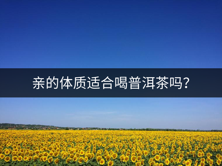親的體質(zhì)適合喝普洱茶嗎？