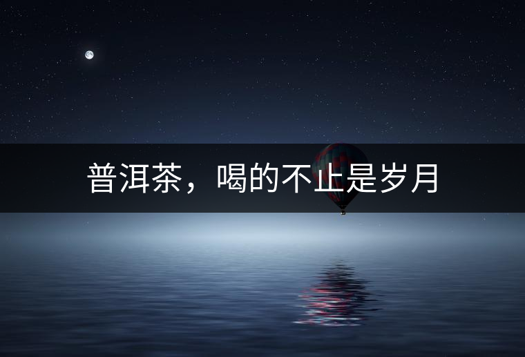 普洱茶，喝的不止是歲月