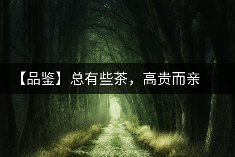 【品鑒】總有些茶，高貴而親切