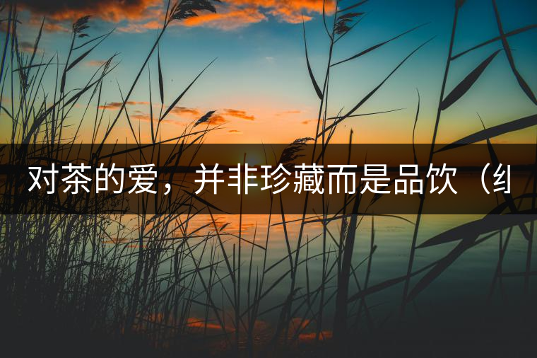 對茶的愛，并非珍藏而是品飲（組圖）