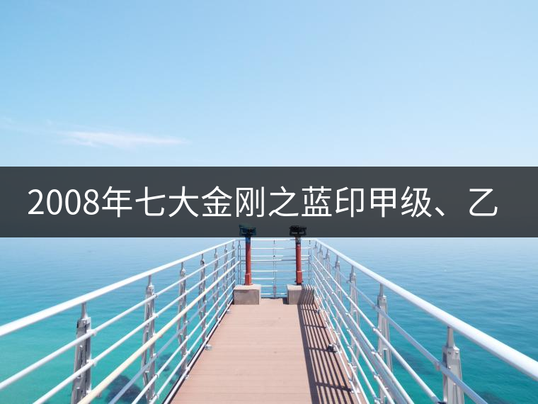 2008年七大金剛之藍印甲級、乙級開湯