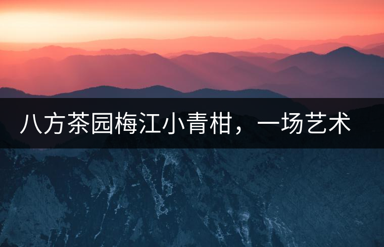 八方茶園梅江小青柑，一場藝術(shù)巔峰的際會【新品上市】！