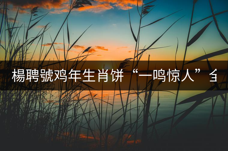 楊聘號雞年生肖餅“一鳴驚人”全國上市！