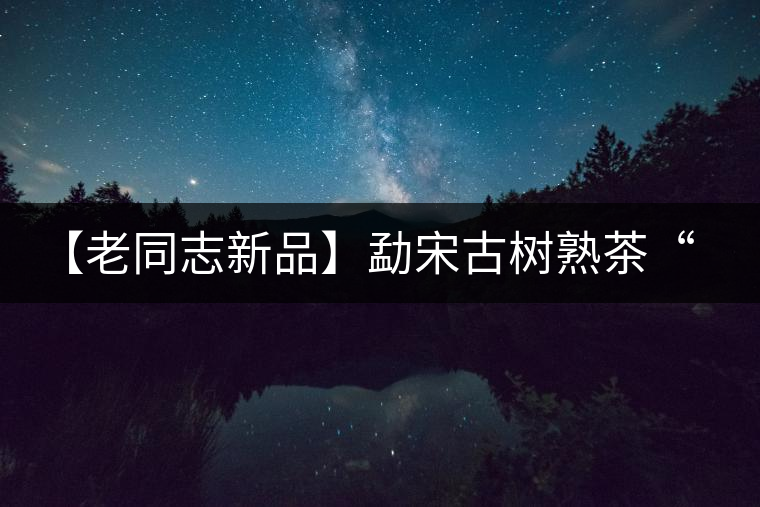 【老同志新品】勐宋古樹(shù)熟茶“ 夏雨”— 飲茶伴夏，只為您！