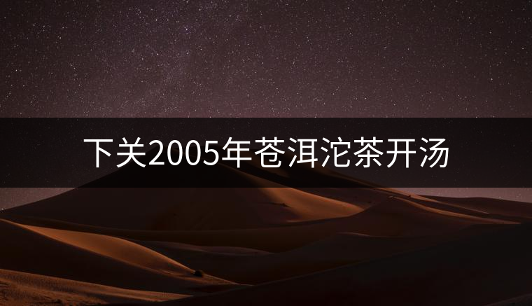 下關(guān)2005年蒼洱沱茶開湯 下關(guān)2005年蒼洱沱茶開湯