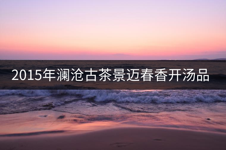 2015年瀾滄古茶景邁春香開湯品鑒