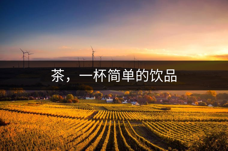 茶，一杯簡單的飲品