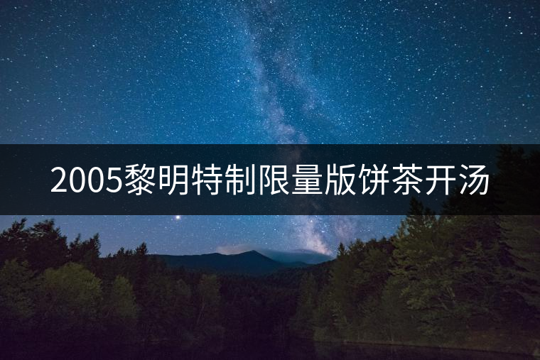 2005黎明特制限量版餅茶開湯 2005黎明特制限量版餅茶開湯