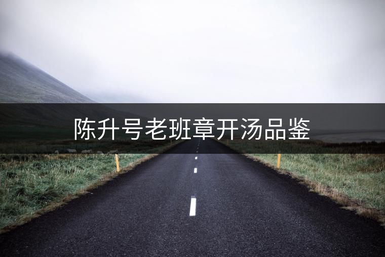 陳升號(hào)老班章開湯品鑒 陳升號(hào)老班章開湯品鑒