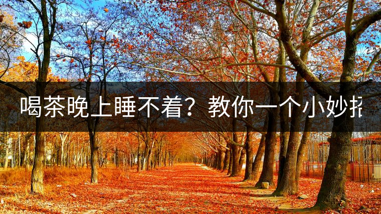 喝茶晚上睡不著？教你一個小妙招！