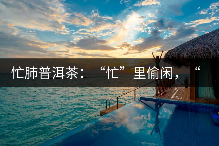 忙肺普洱茶：“忙”里偷閑，“肺”寧靜無以致遠(yuǎn)！