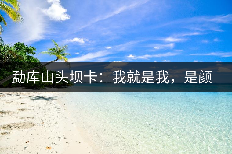 勐庫山頭壩卡：我就是我，是顏色不一樣的煙火