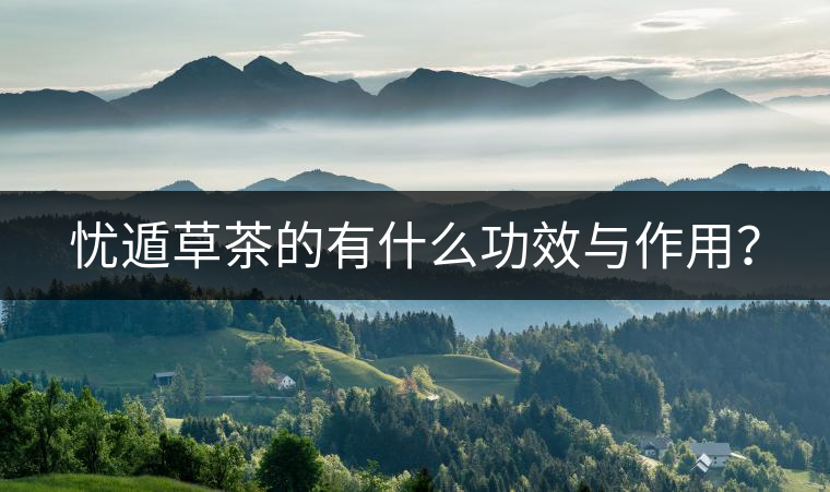 憂遁草茶的有什么功效與作用？