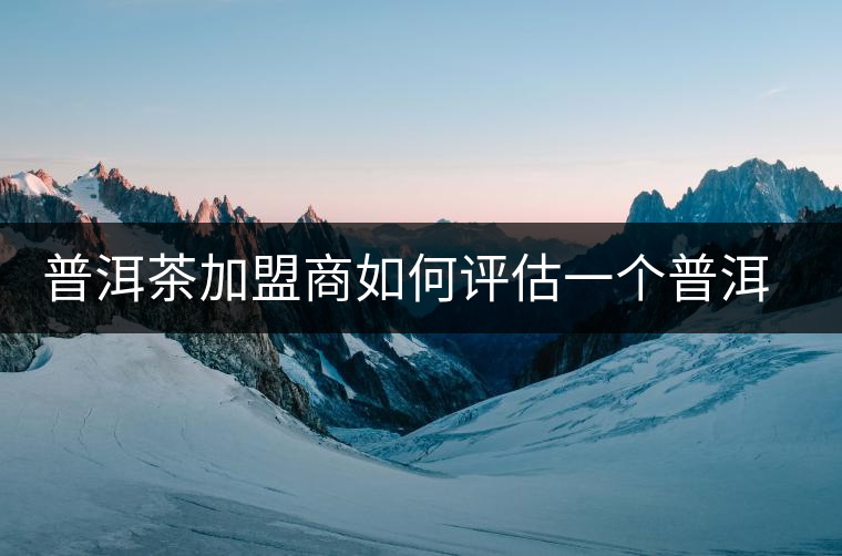 普洱茶加盟商如何評(píng)估一個(gè)普洱茶品牌是否值得加盟？