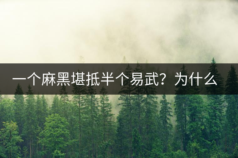 一個(gè)麻黑堪抵半個(gè)易武？為什么這么好喝？