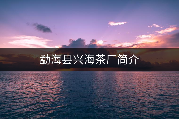 勐?？h興海茶廠簡(jiǎn)介