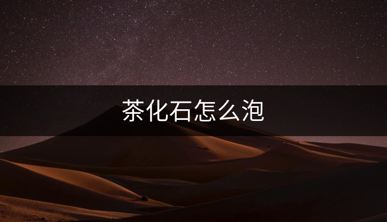 茶化石怎么泡