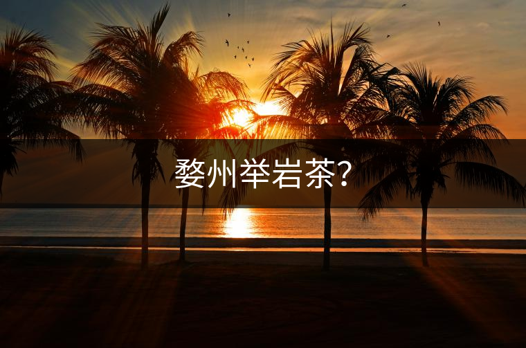 婺州舉巖茶？