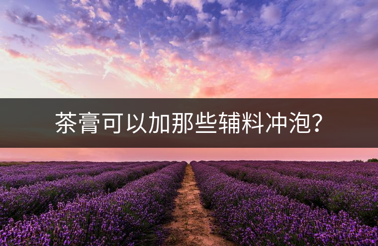 茶膏可以加那些輔料沖泡？